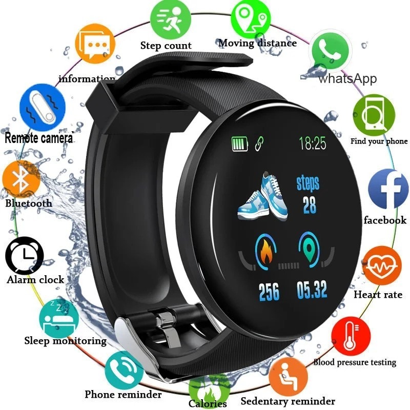 Children's Sports Smart Watch Waterproof Kids Heart Rate Fitness Tracker