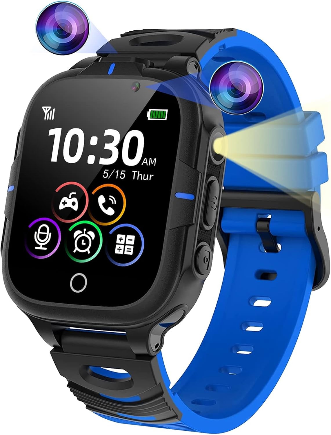 Kids Smart Watch for Boys Girls, Calls, Phone, SOS, 24 Games, 2 Cameras, Smart W