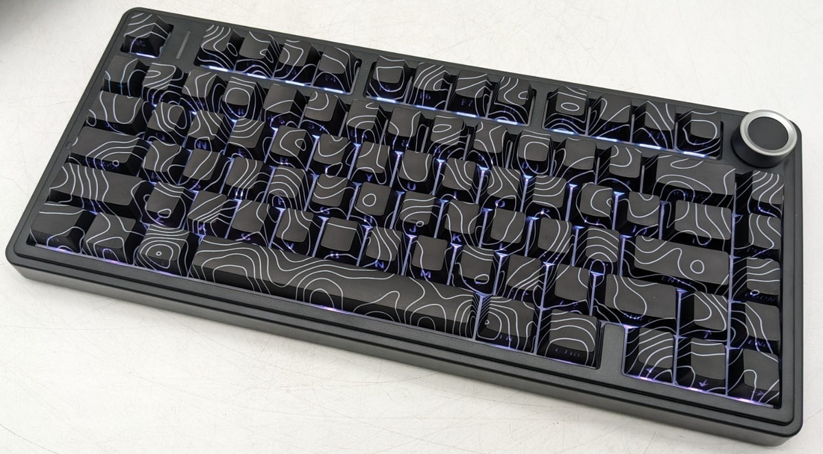 AULA F75 75% Wireless Mechanical Gaming Keyboard with Multifunction Knob - Black