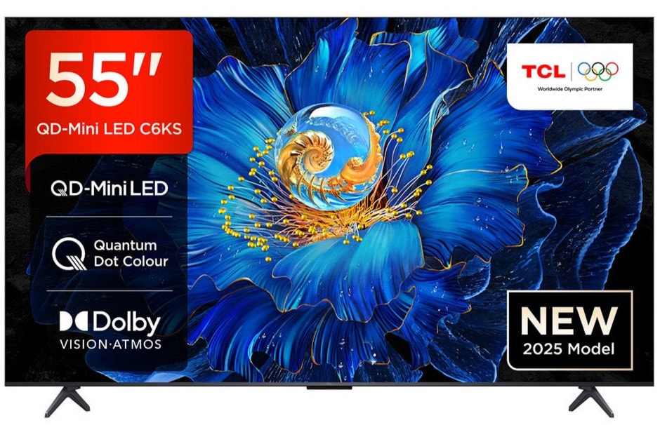 TCL 55C6KS 55 INCH 4K PREMIUM QD-MINI LED DOLBY ATMOS GOOGLE SMART TV