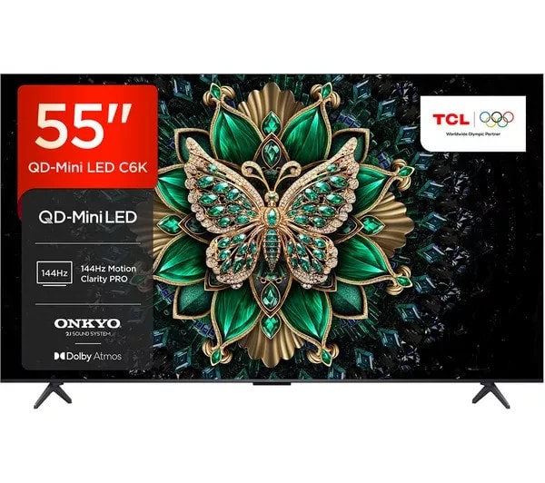 TCL C6K 55" QD-Mini LED 4K HDR Smart Google TV - 55C6K