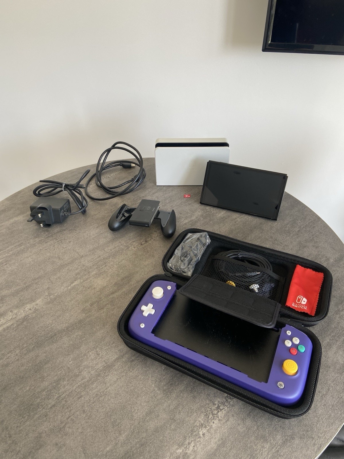 Nintendo Switch OLED Tablet Console Only, No Joy-Cons But with accessories