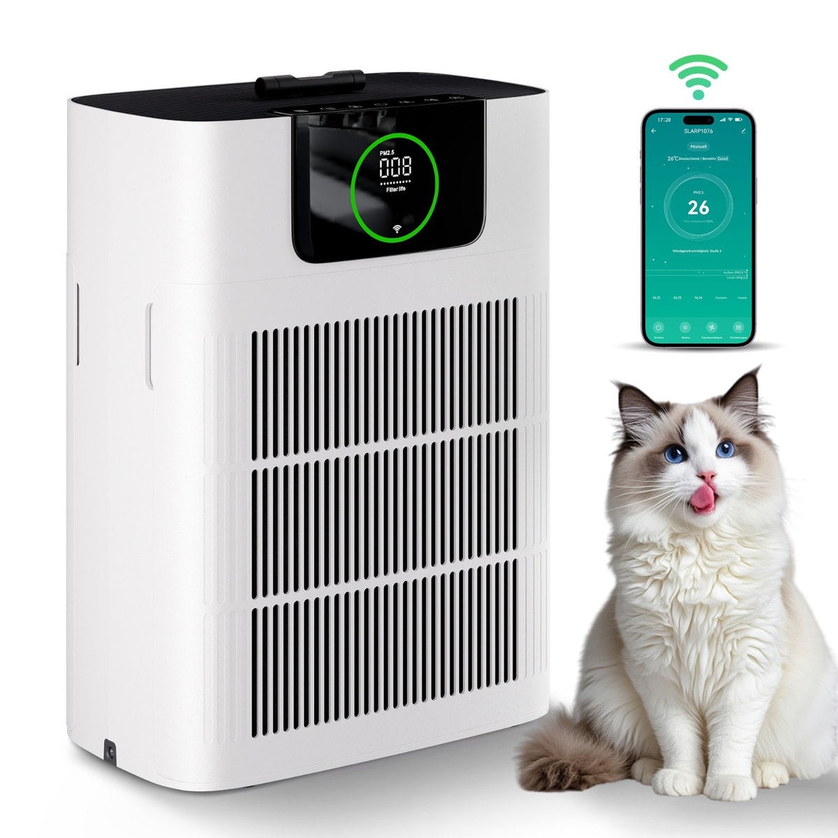 Air Purifier Large Room Home HEPA Air Cleaner for Allergies Smoke Mold Odor Dust