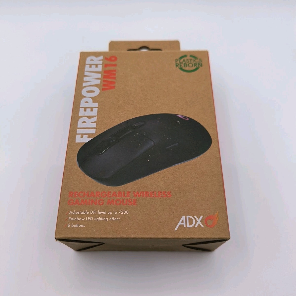 ADX Firepower WM16 Wireless RGB Gaming Mouse - Rechargeable Led Effect - VGC