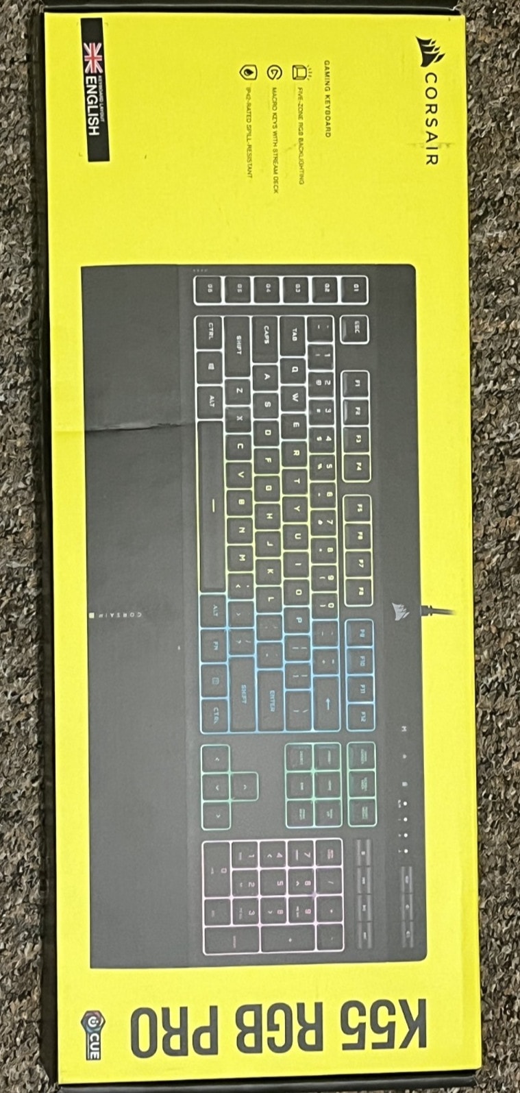 CORSAIR K55 RGB PRO Membrane Wired Gaming Keyboard – IP42 Dust and Spill-Resi