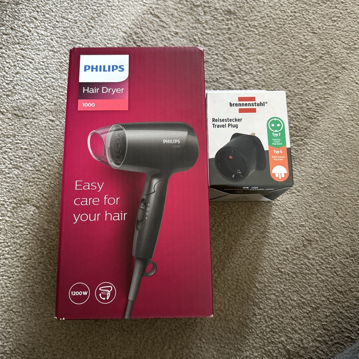 Philips Hair Dryer BHC010/10 1200 W, Foldable Travel - Brand New
