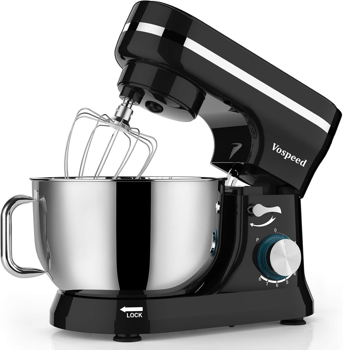 Vospeed Stand Mixer,5 Quarts 8-Speed 1000W Tilt-Head Food Mixer, Kitchen
