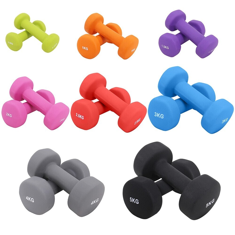 New Neoprene Dumbbell Home Weights Gym Fitness Sports Exercise Single - Pair UK
