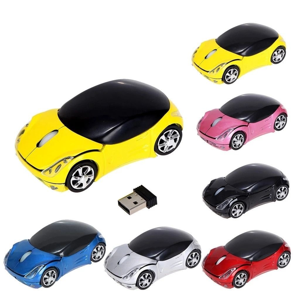 2.4Ghz Wireless Mouse Car Shaped Game Mice Computer Mouse for PC Laptop Portable