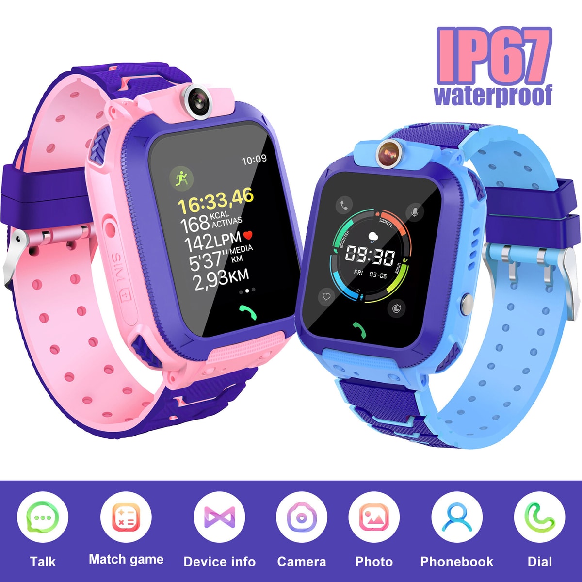 Kids 4G Smart Watch SOS GPS Location Video Call Sim Card For Children SmartWatch