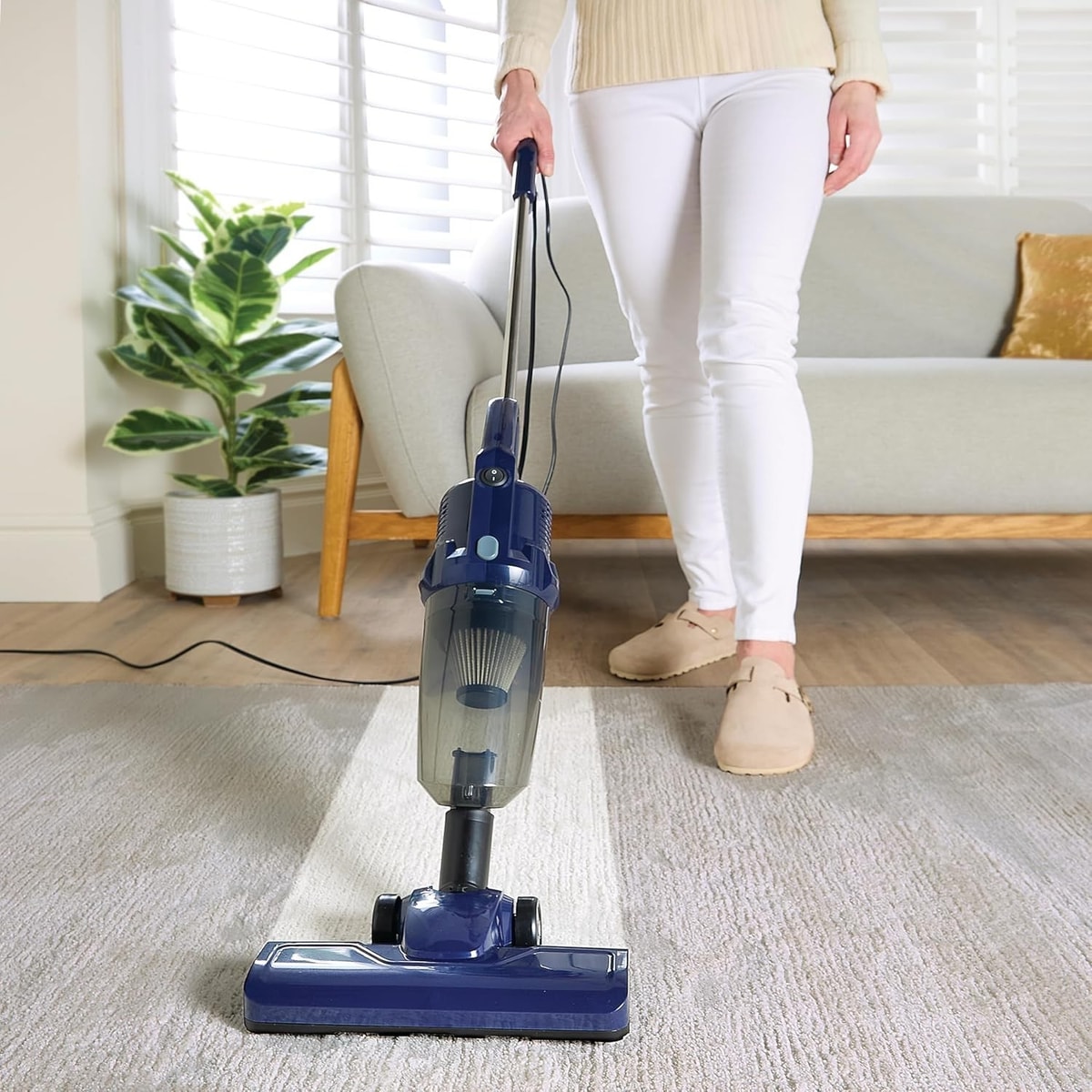 Lightweight 2-in-1 Stick Vacuum Cleaner Corded Upright Handheld with HEPA Filter