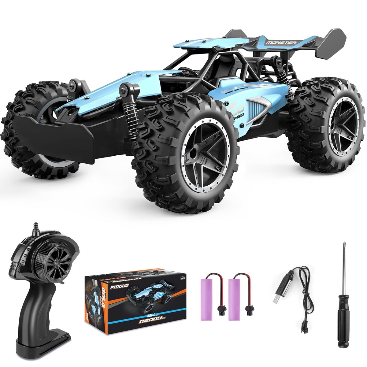 2WD RC Car 1:18 Off-Road Racing Remote Control Off-Road Car Toy 2.4GHz Kid Gifts
