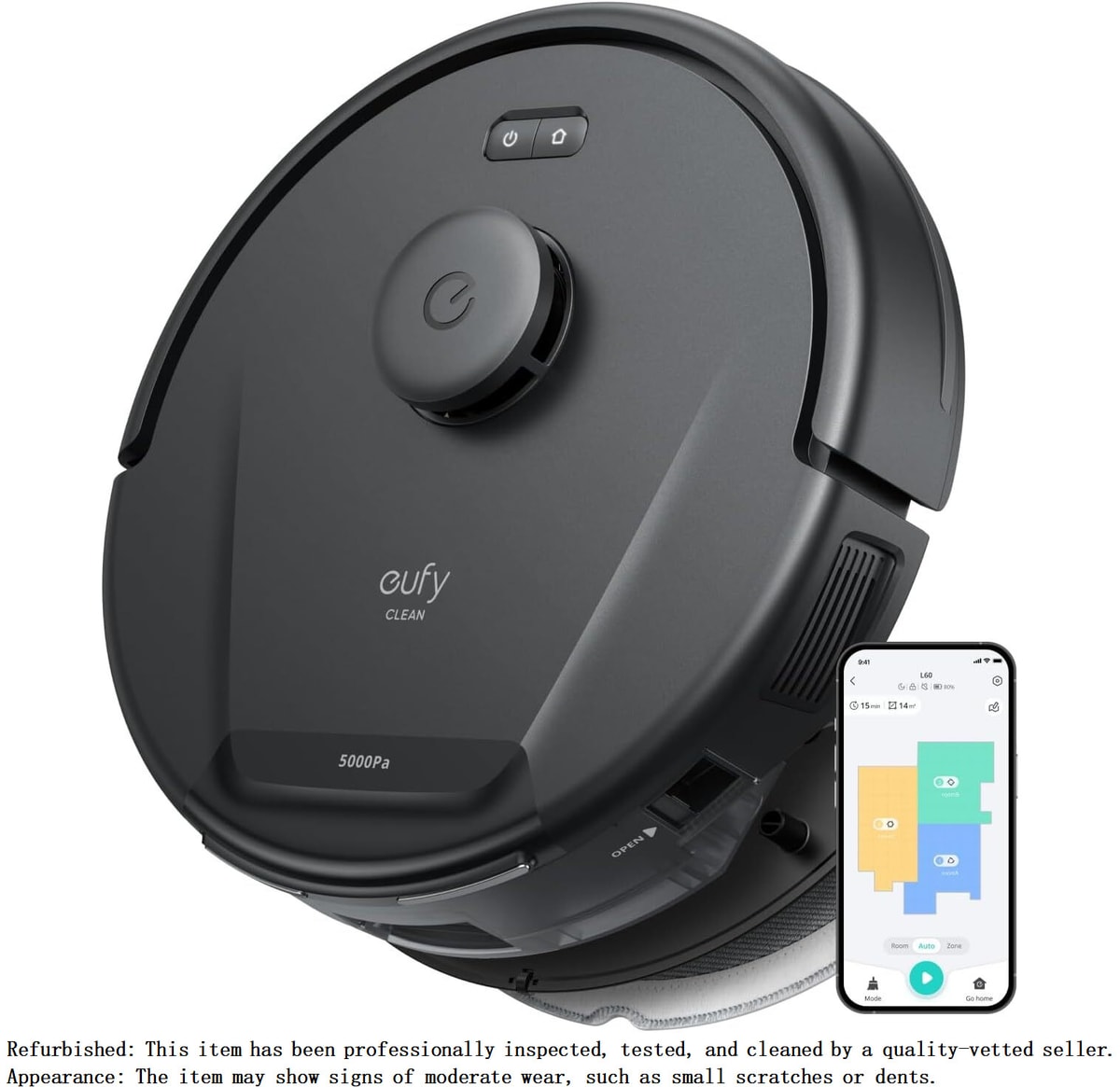 eufy L60 Hybrid Robot Vacuum Cleaner & Mop Ultra Strong 5000 Pa Suction Laser