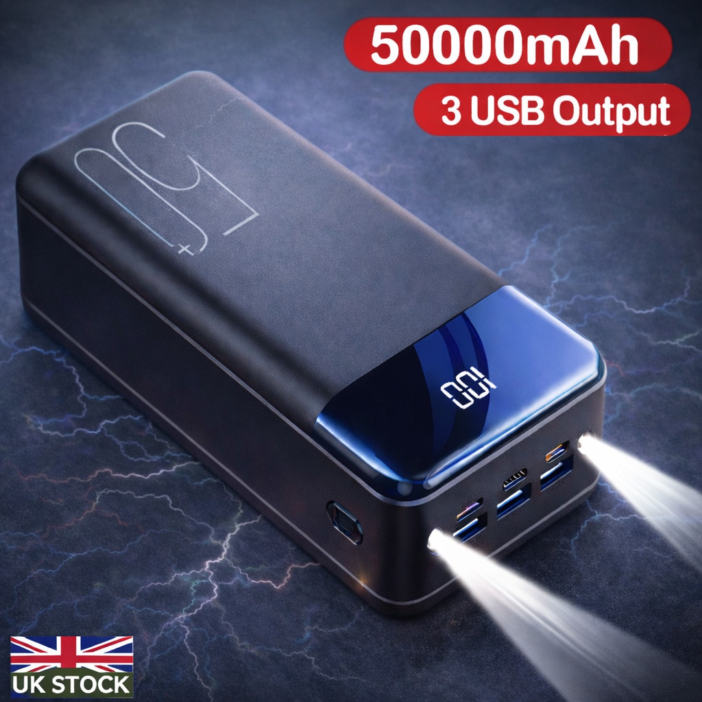 50000mAh Portable Charger/Power Bank-Fast Charging for Phones & Multiple Devices