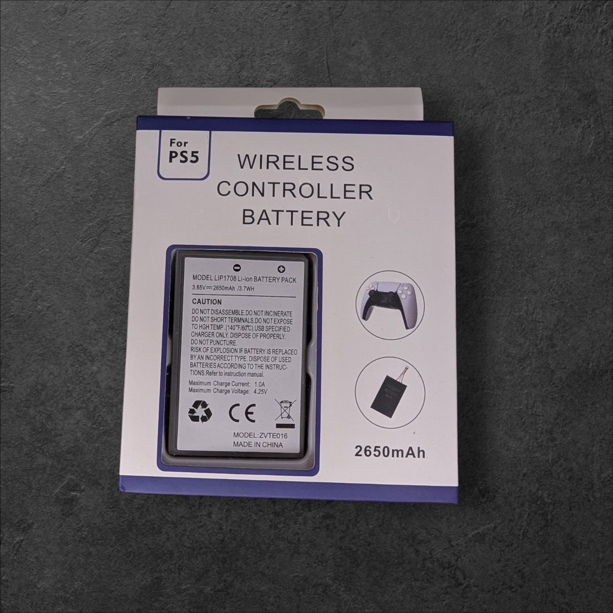 Sony PS5 Controller - 2650mAh Replacement Battery LIP1708
