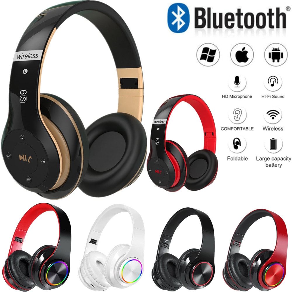 Wireless Over-Ear Cup Headphones Noise Cancelling Stereo Earphones Bluetooth 5.1
