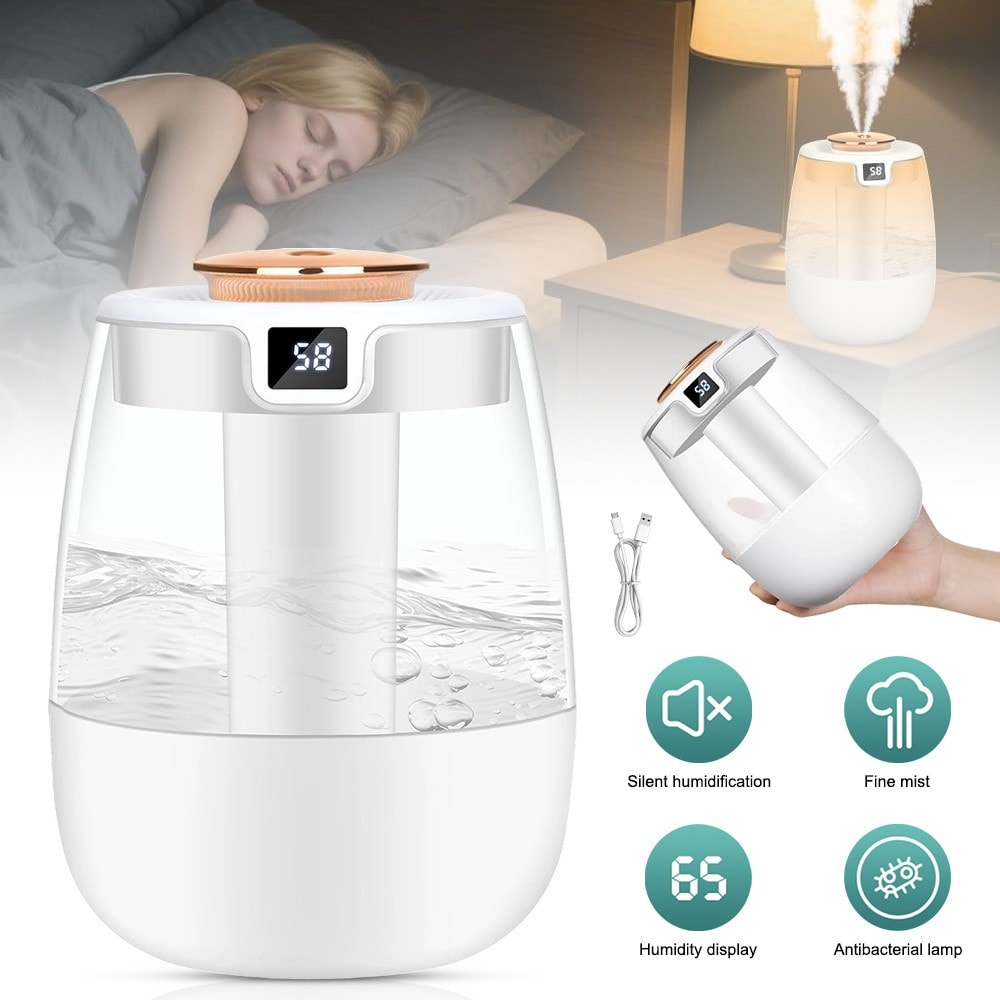 1.3L Humidifier Cool Mist Air Purifier for Home Baby Bedroom Plant Quiet Indoor