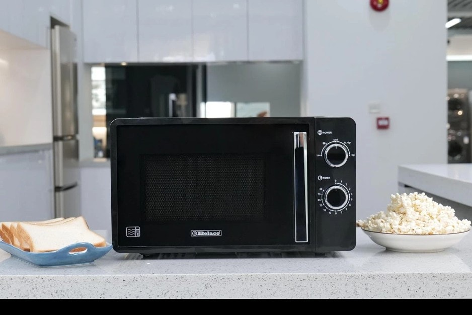 Belaco 800W Microwave Compact Size Microwave Oven with Manual Control, 10 Power