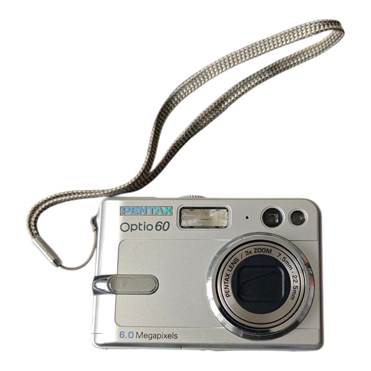 Pentax Optio 60 6MP Digital Camera Silver Retro CCD Compact VGC Tested Working