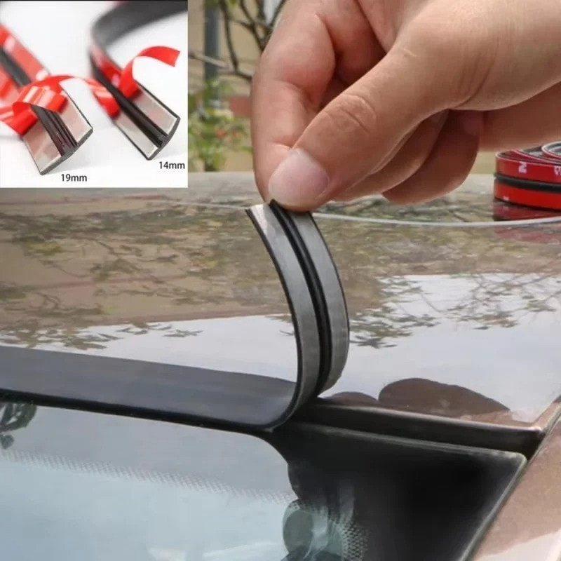 2M Car Windshield Roof Rubber Seal Strips Noise Insulation Sticker Accessories