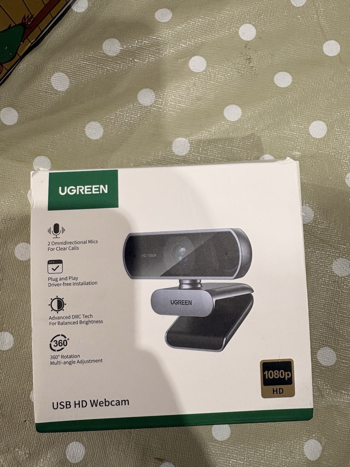 UGREEN Webcam FULL HD 1080p 2 WAY MIC