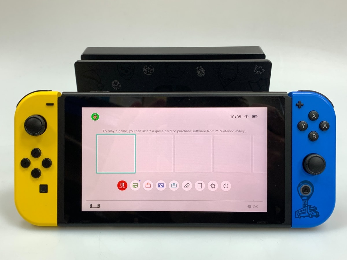 (SO4) Nintendo Switch Console 32GB Fortnite + Yellow/Blue Joy-Con No DLC
