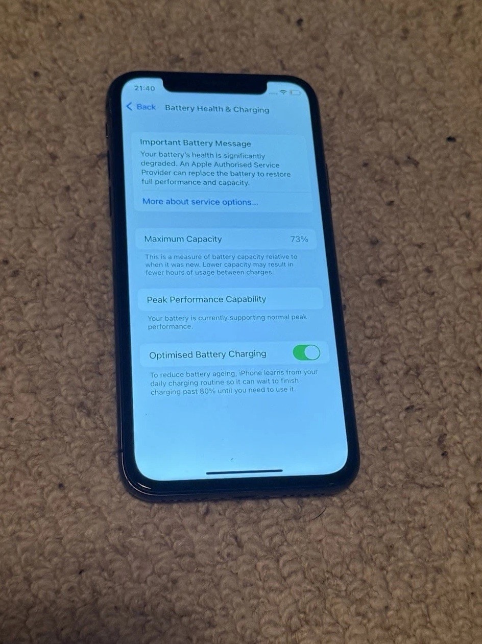 iPhone X 73% Bh