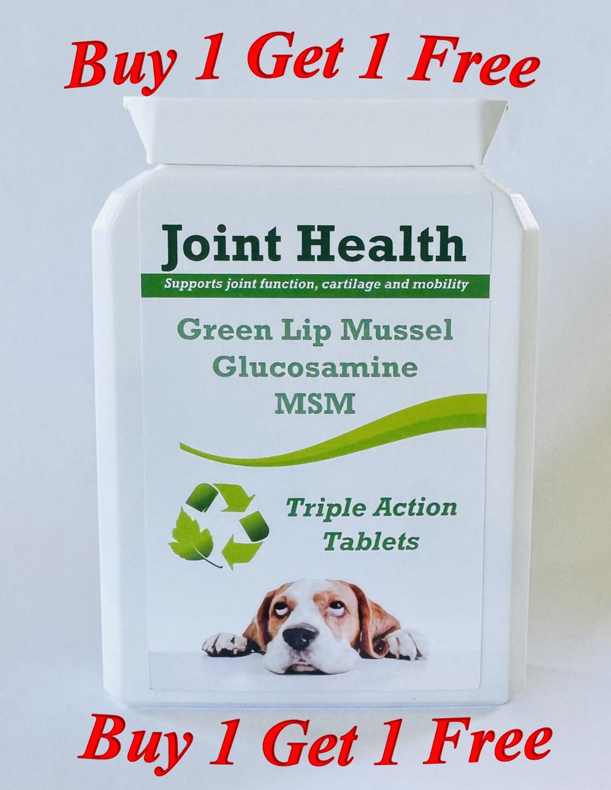 Joint health Green lip mussel, Glucosamine, MSM triple action tablets for dogs