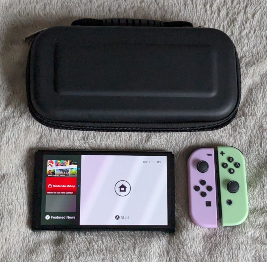 Nintendo Switch OLED Console - Inc Joycons + Case (No dock or charger) -