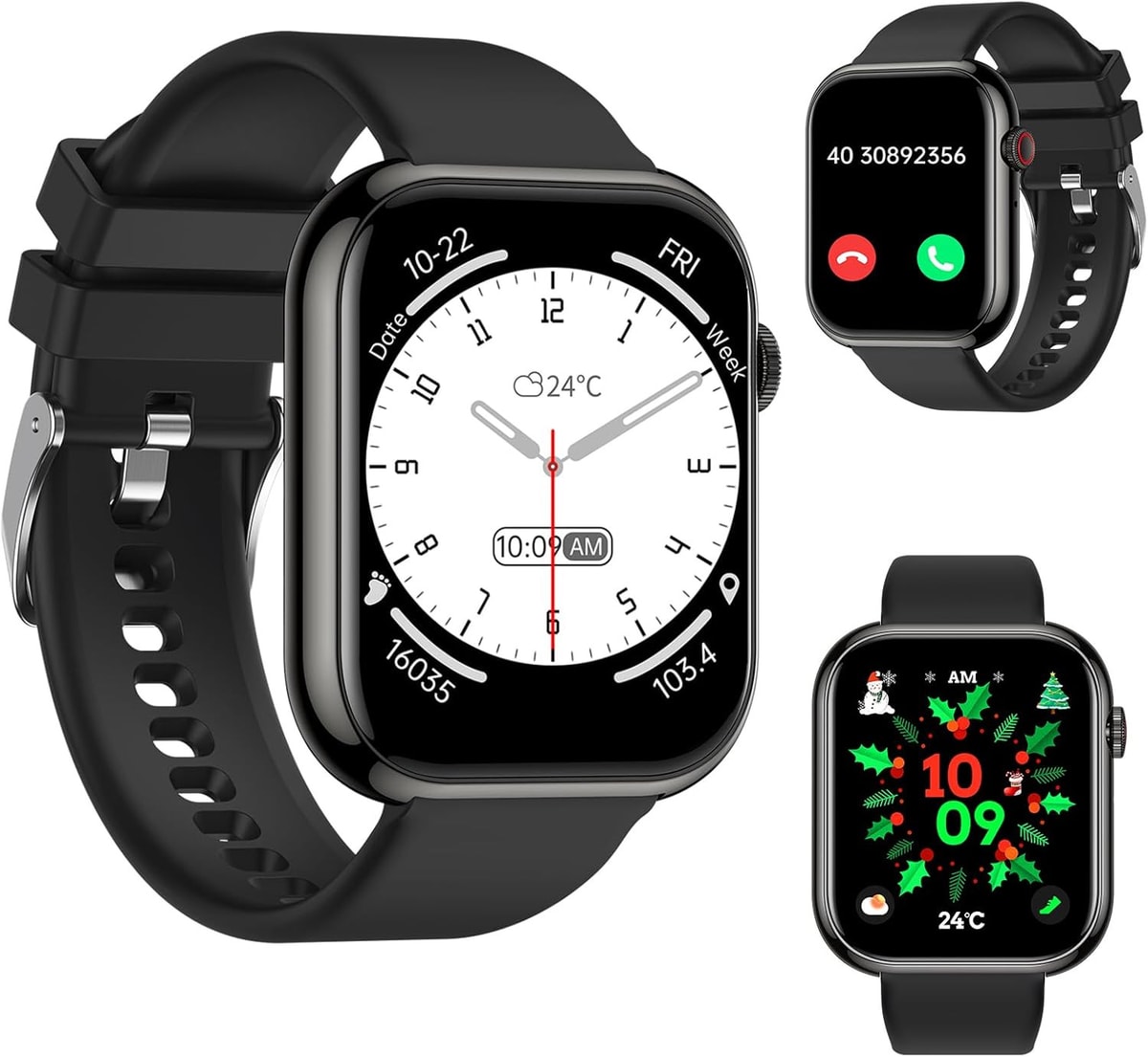 Smart Watch for Men with Call Function - 1.85" Fitness Watch with Heart Rate/Spo