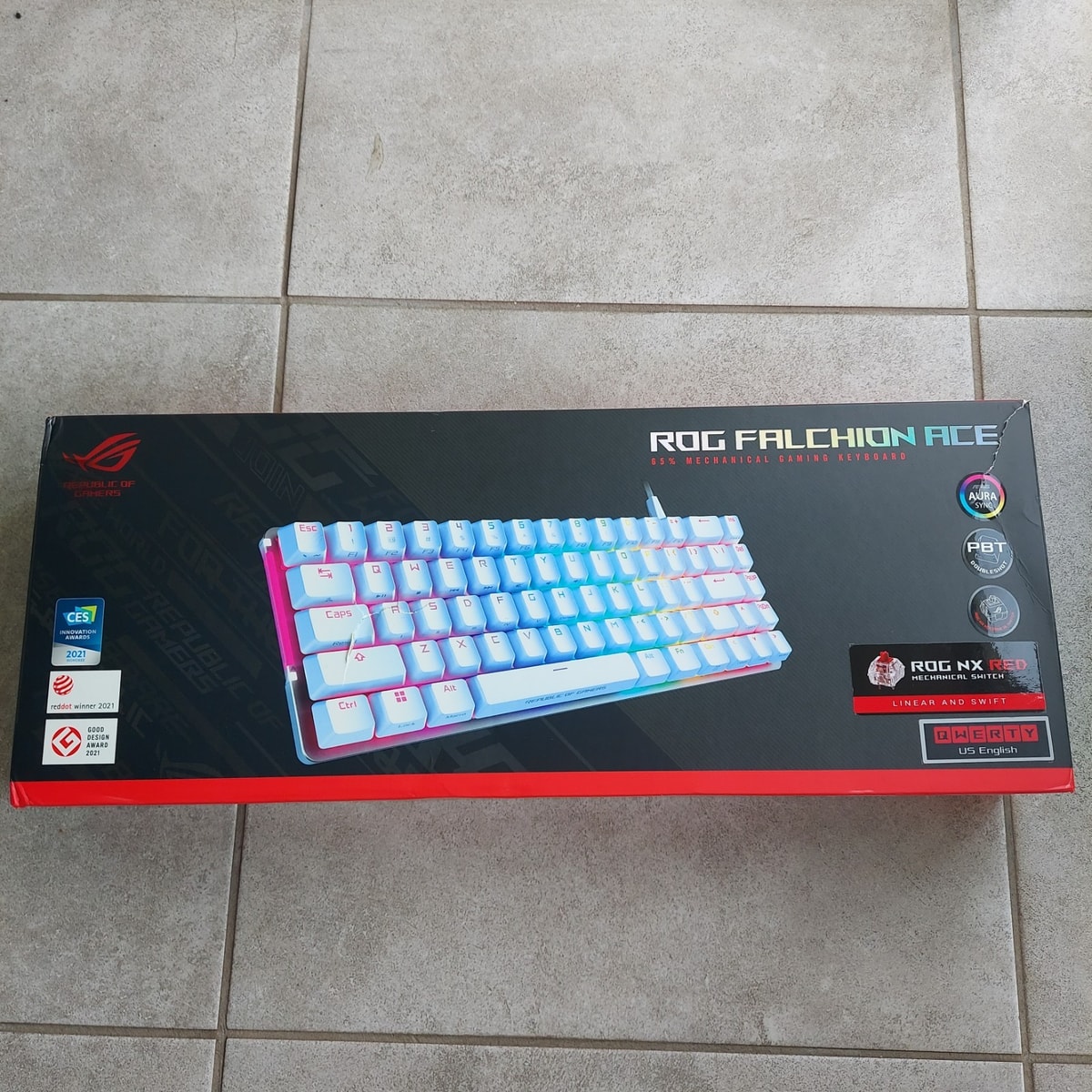 ASUS ROG Falchion Ace Wired Esports Gaming Keyboard White US English Layout