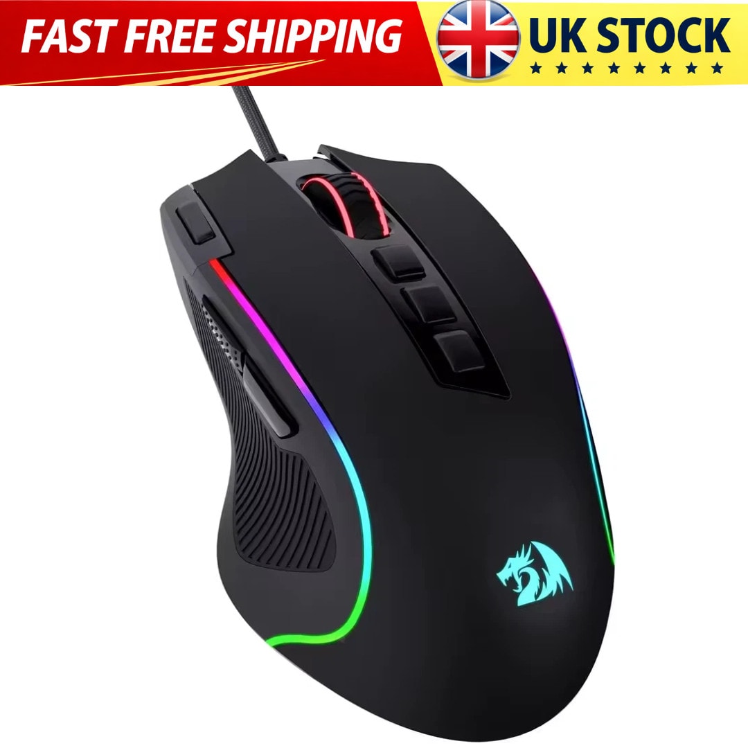 Redragon M612 Predator RGB Gaming Mouse 8000 DPI Wired 11 Buttons White