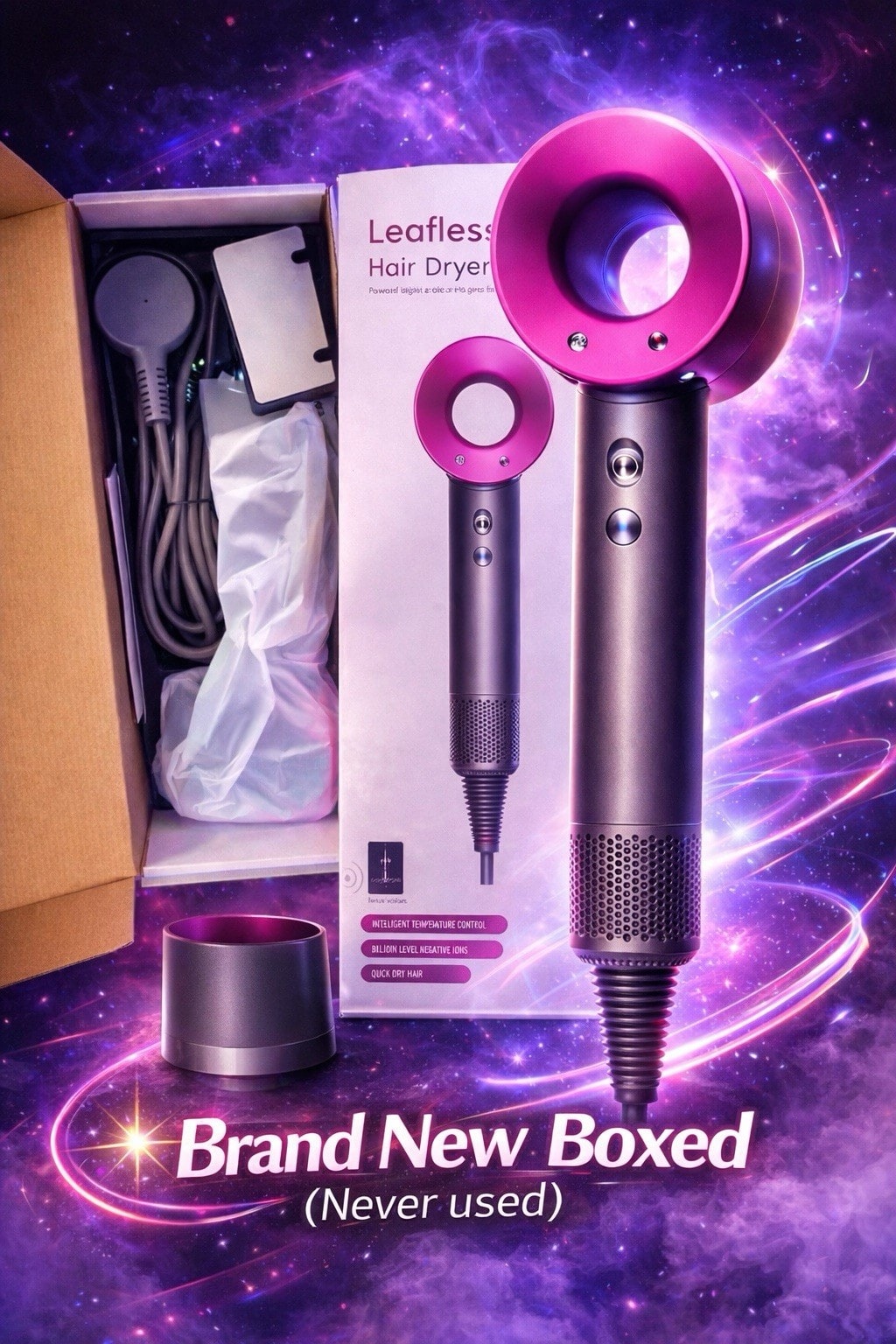 Leafless Hair Dryer – Fast Drying Ionic Hair Dryer – New