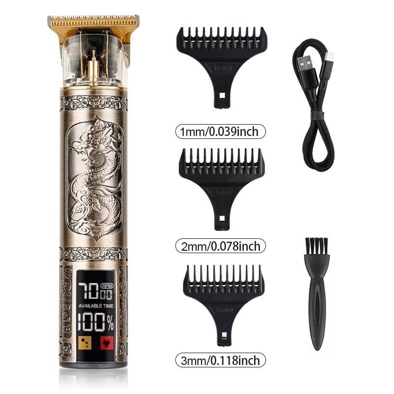 Mens Hair Clippers Professional Beard Trimmers Cordless Electric Shaver Machine