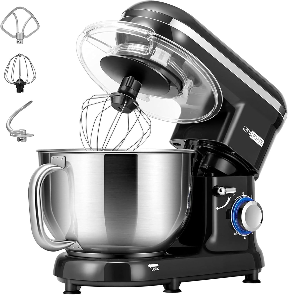 Electric 5.7L Stand Mixer 1500W 10 Speed Tilt-Head Kitchen Electric Food Mixer M