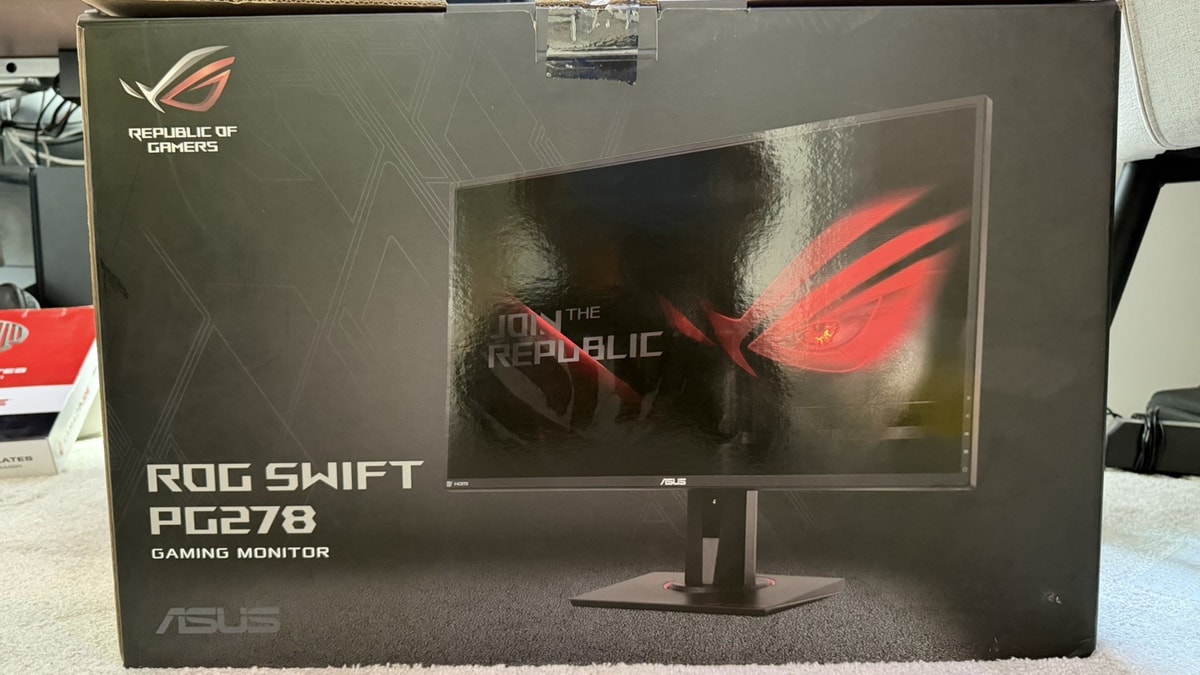 Asus ROG Swift PG278Q Gaming Monitor -27" 2K WQHD 2560 x 1440, 1ms, 144Hz G-SYNC