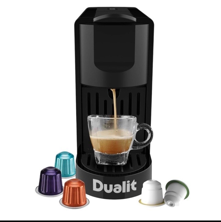 Dualit 85190 Pod Coffee Machine - Black CPD5 - One Touch - Nespresso Compatible