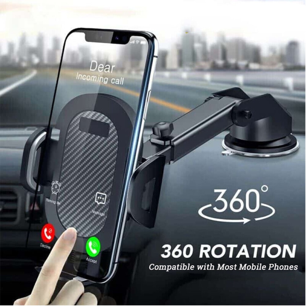 Universal Car Phone Holder 360° Rotatable Suction Dashboard Mount Windscreen UK
