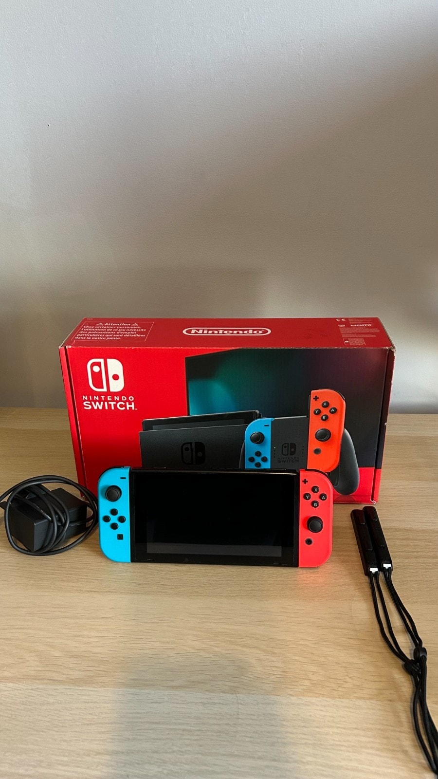 Nintendo Switch HAC-001(-01) Handheld Console - 32GB - Neon Blue/Red Joy-Con...