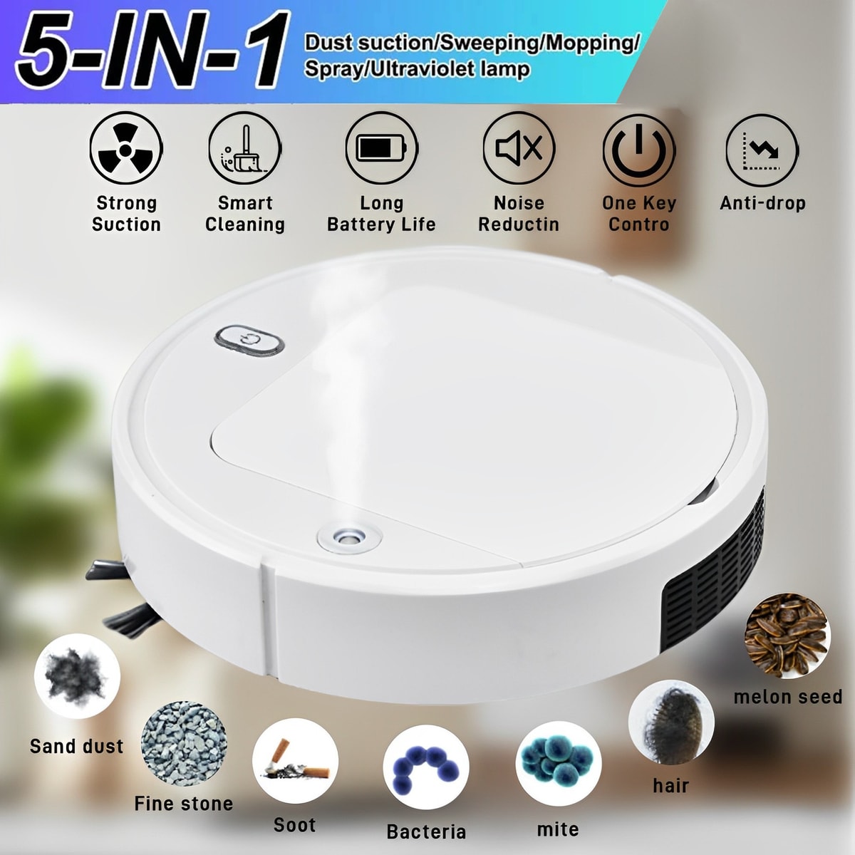 Smart Robot Vacuum Cleaner Automatic Sweeper Floor Carpet Clean Rechargeable UK