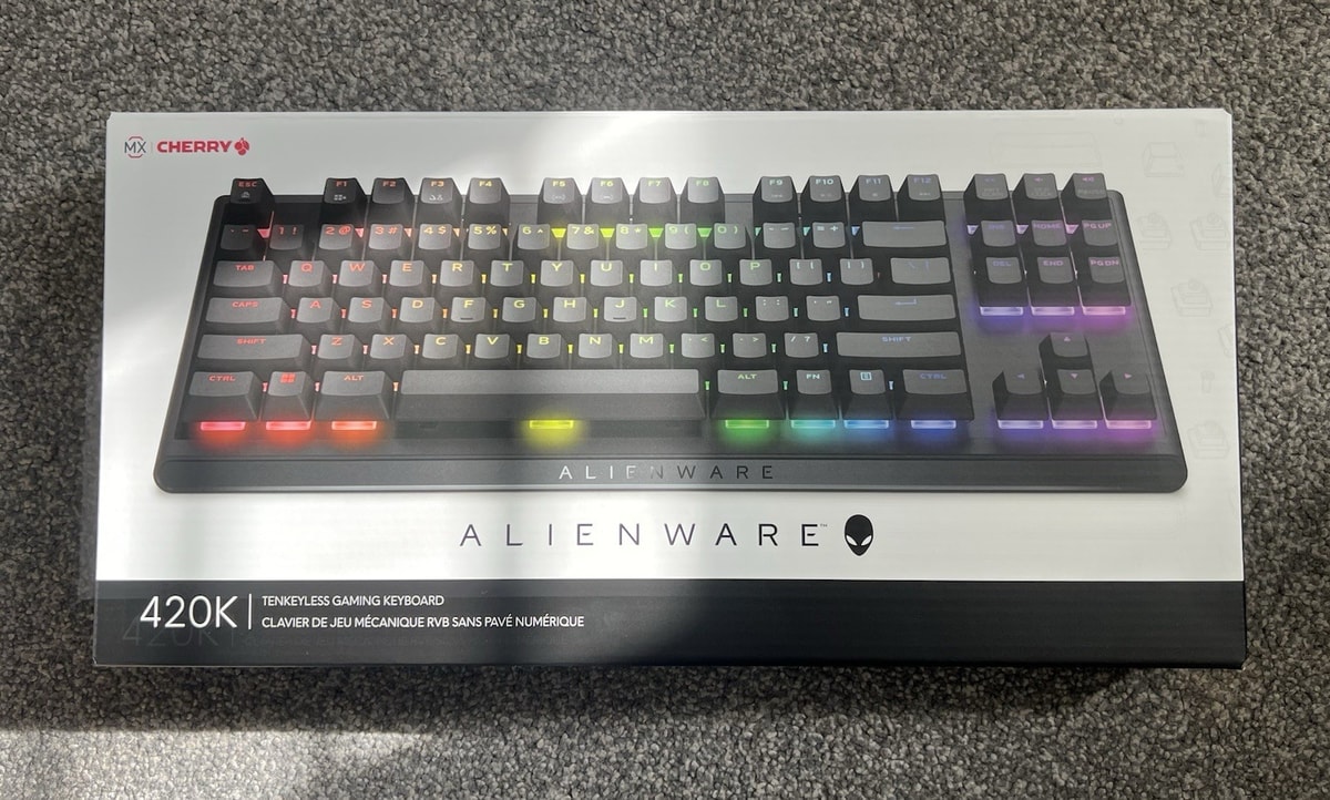 BNIB SEALED DELL Alienware Tenkeyless Gaming Keyboard AW420K UK Layout Black
