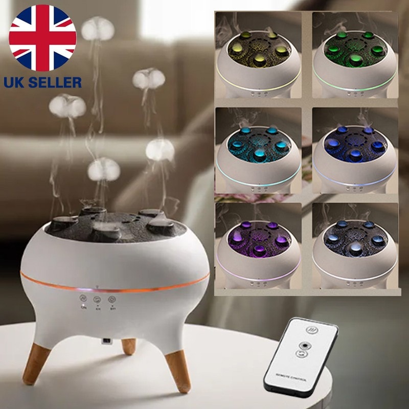Dynamic Jellyfish Diffuser Air Humidifier Remote Control Essential Oil 6 Colors