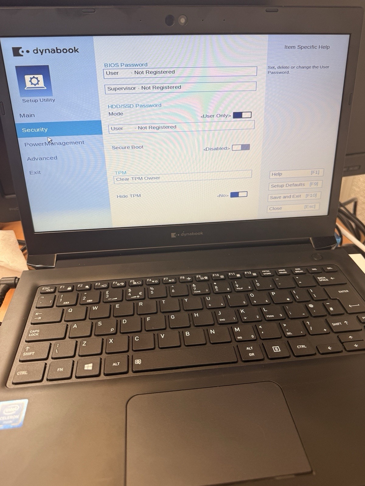 Dynabook Portege A30-E - Celeron 3867U - 4GB RAM - 120GB SSD
