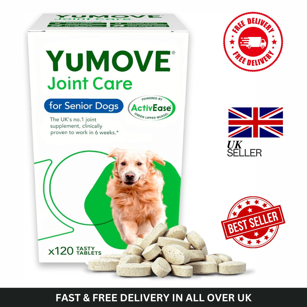 Lintbells YuMOVE Dog Joint Supplement for Stiff Older Dogs - 120 Tablets UK StoK