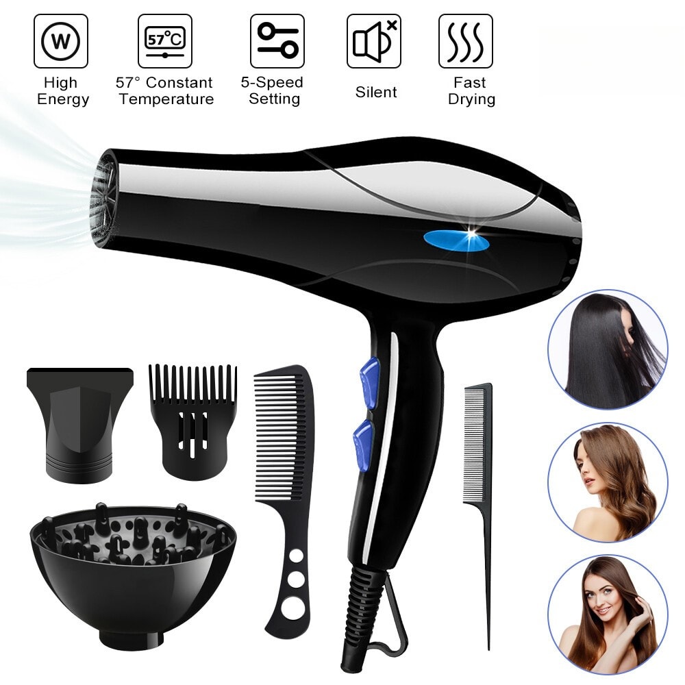 Professional Hair Dryer 4000W Fast Drying Ionic Hairdryer with Diffuser uk stock