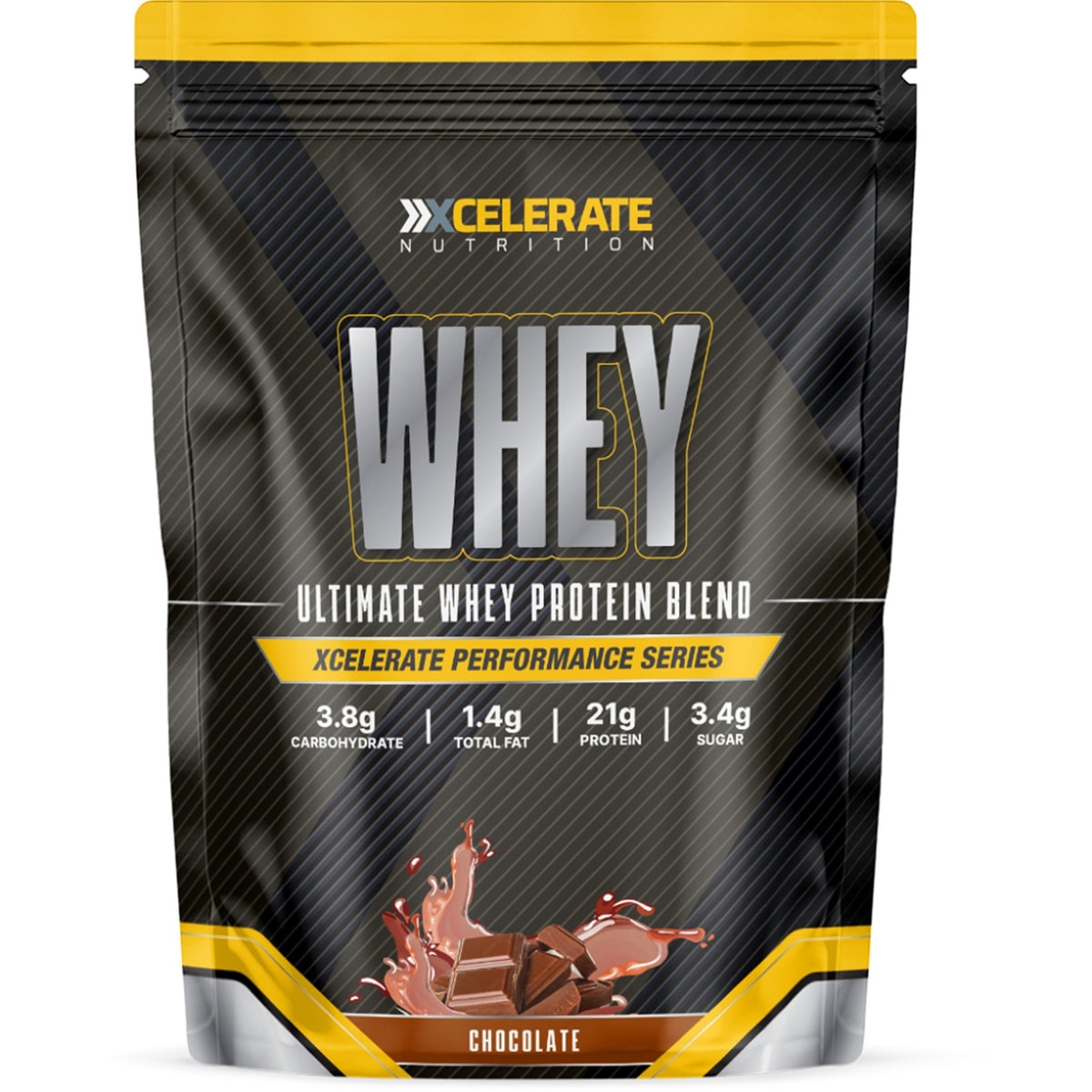 XCelerate Nutrition 100% Whey Protein Powder 1kg High Protein Shake Fast Muscle