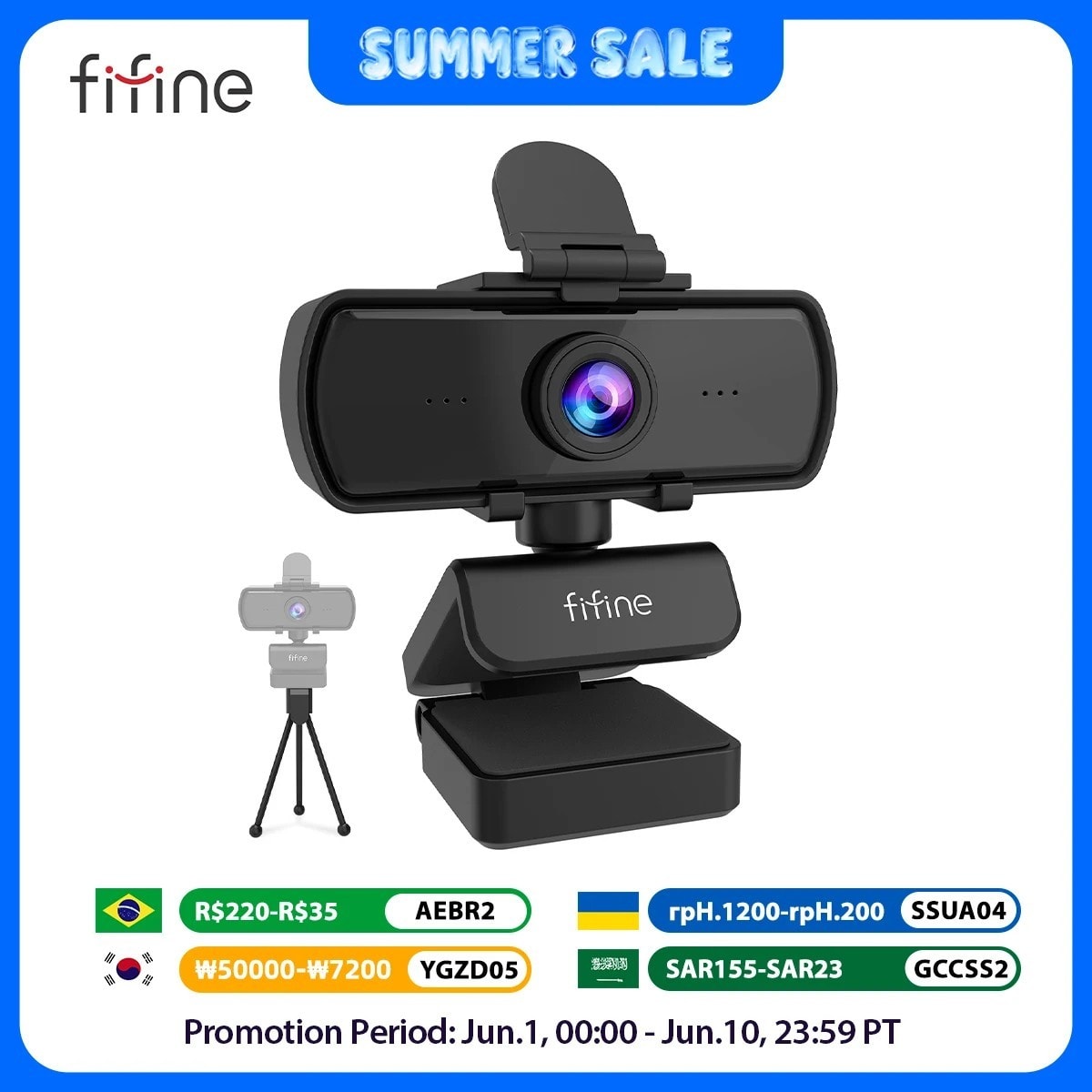 Full HD 1440P Webcam with Microphone for PC Desktop Laptop 2K Video Camera K420