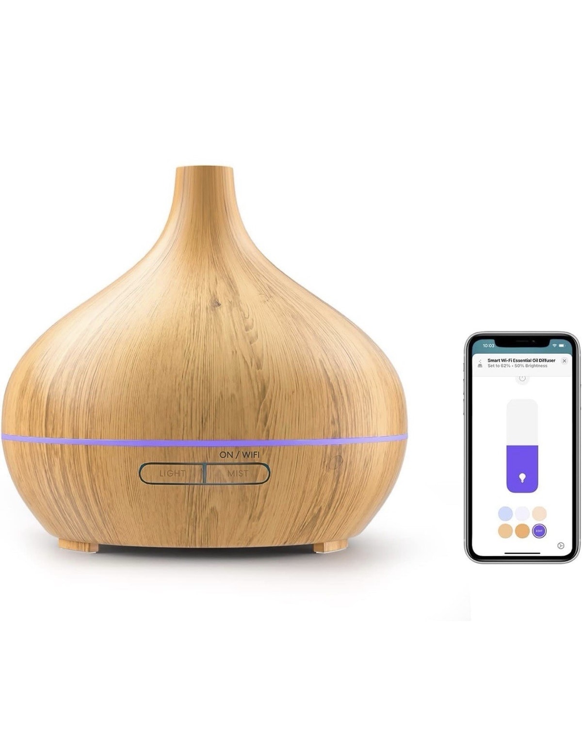 Smart Diffuser Humidifier Essential Oil Diffuser WiFi Remote control Alexa 400ml