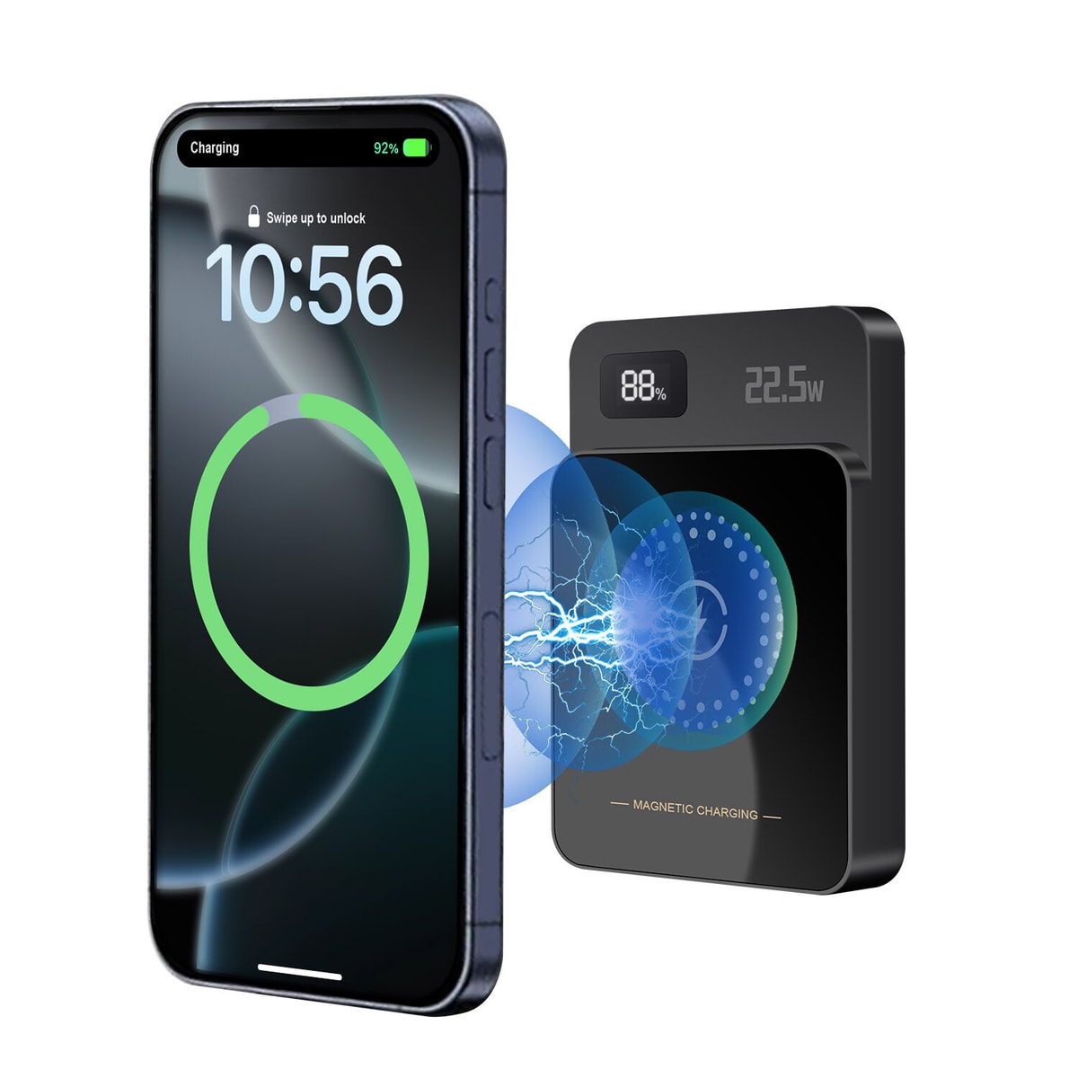 Magnetic 10000mAh Wireless Power Bank Charger Battery For iPhone 16 15 14 13 12