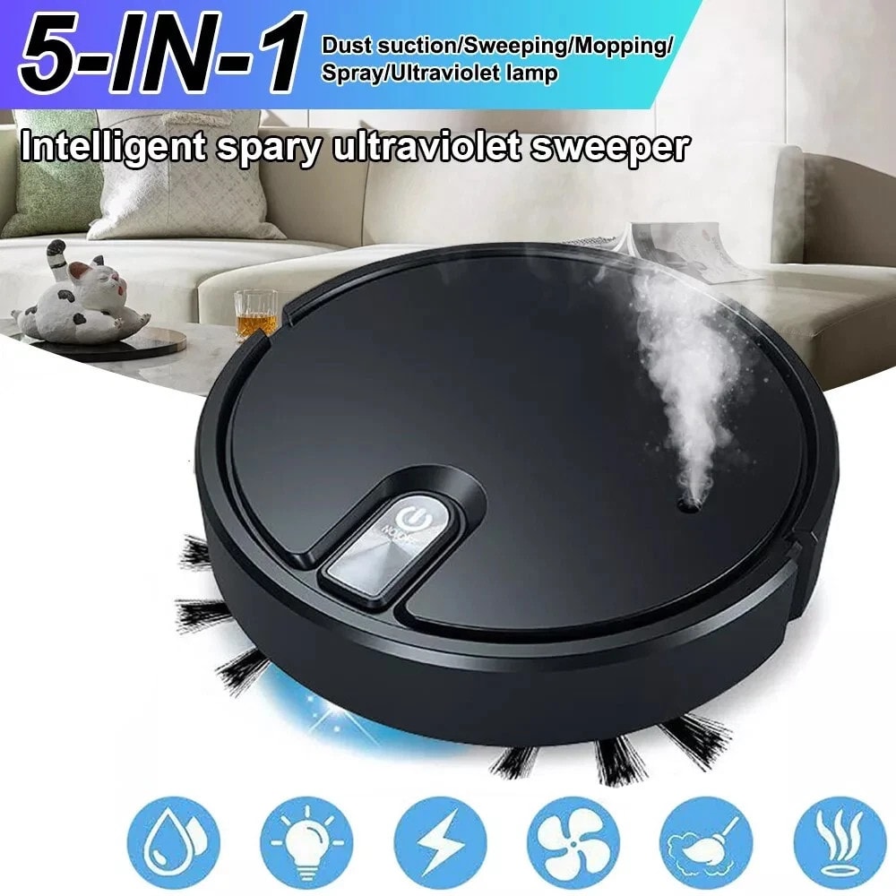 Robot Vacuum Cleaner Robotic Hoover Auto Floor Carpet Hard Floor Mop Rechargeabl